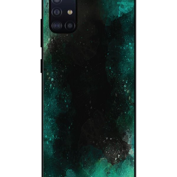 Samsung Galaxy A71 | 2D Metal | Dark Black And Green Forest | LC131