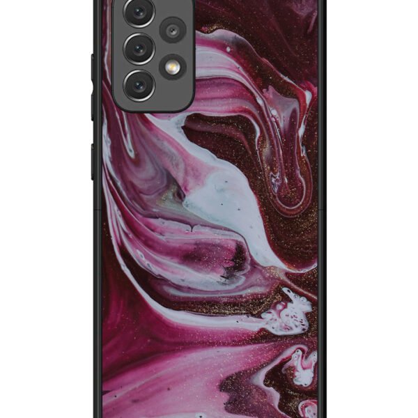 Samsung Galaxy A72 | 2D Metal | Pink And Golden Marble | LC132