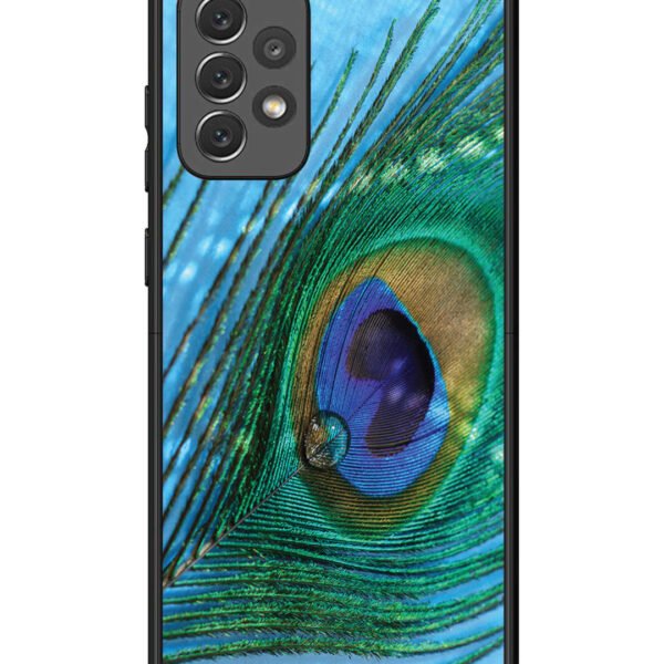 Samsung Galaxy A72 | 2D Metal | A drop on Peacock Feather | LC132