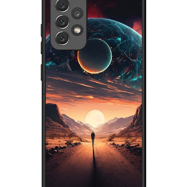 Samsung Galaxy A72 | 2D Metal | Sunset with space scene | LC132