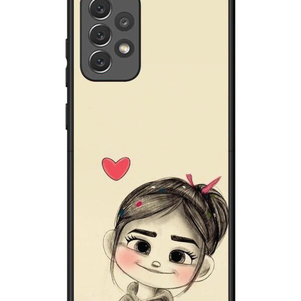 Samsung Galaxy A72 | 2D Metal | Cute Girl Looking at You | LC132