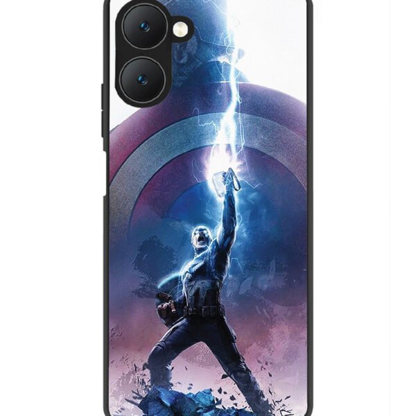 Vivo Y28s 5G | 2D Metal | Captain-America-Thor-Hammer-Lightning | Lc308