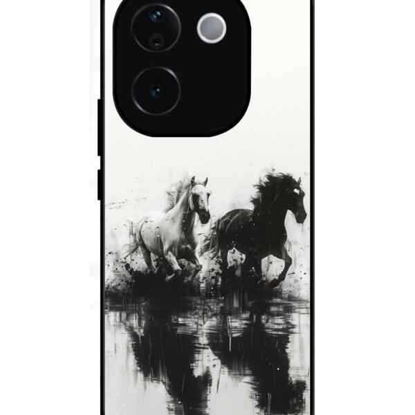 IQOO Z9s | 2D Metal | Black & White Horse | LC305