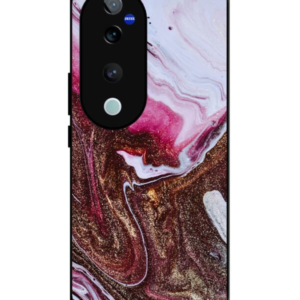 Vivo V40 Pro, 2D Metal, Elegant Rose & Gold Marble