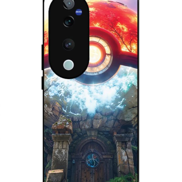 Vivo V40 Pro, 2D Metal, Cartoon-ball-house-anime