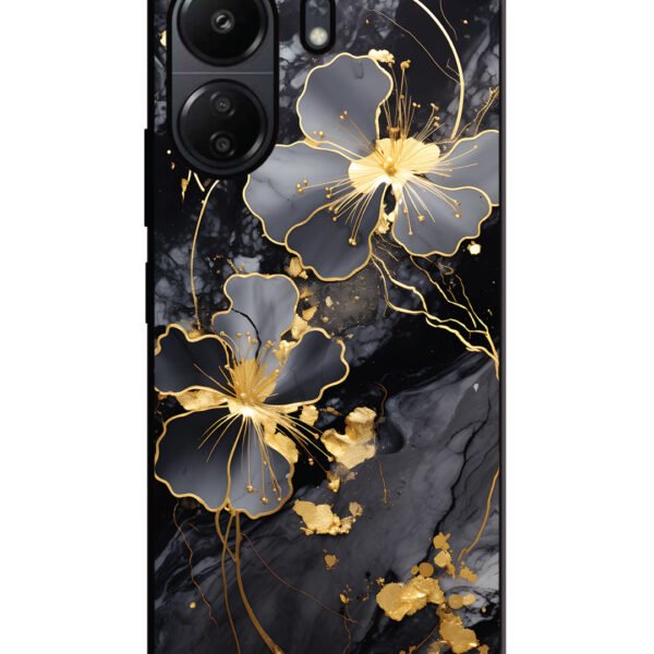 Poco C65 | 2D Metal | Dark Flowars | LC284