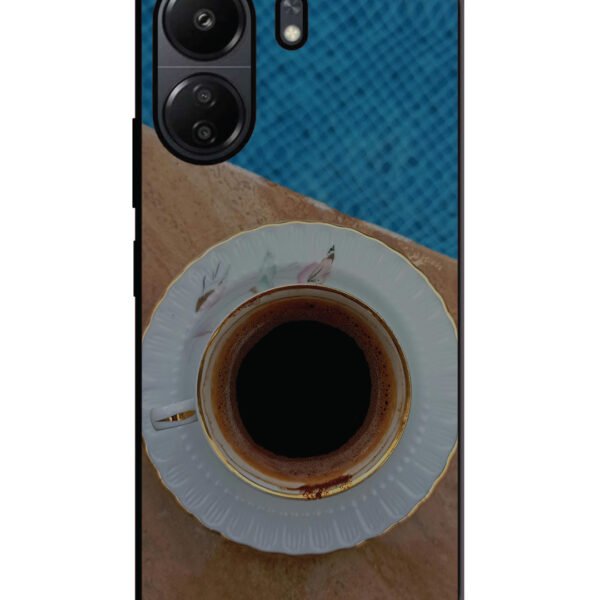 Poco C65 | 2D Metal | Black Tea Cup Saucer | LC284