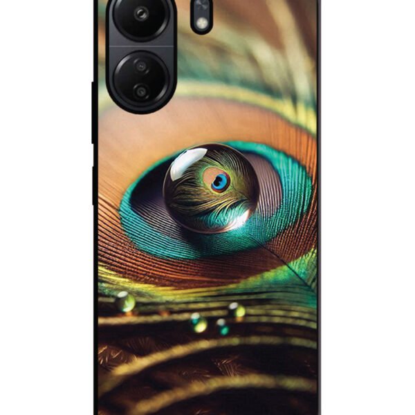 Xiaomi Redmi 13C | 2D Metal | Water Drop On Peacock Feather | LC284