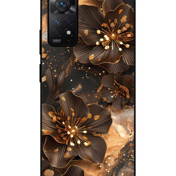 Redmi Note 11 | 2D Metal | Golden Flowars | LC210