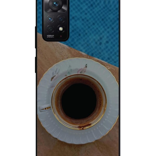 Redmi Note 11 | 2D Metal | Black Tea Cup Saucer | LC210