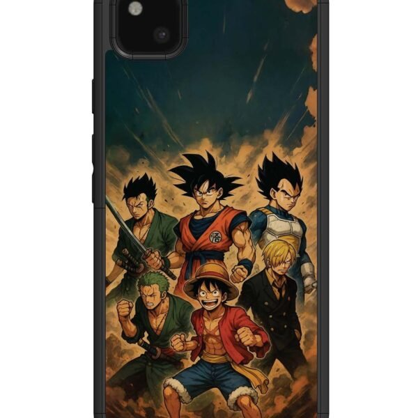 Google Pixel 4 Xl | 2D Metal Case | Onepiece N Dragon Ball Z In One Team | LC062