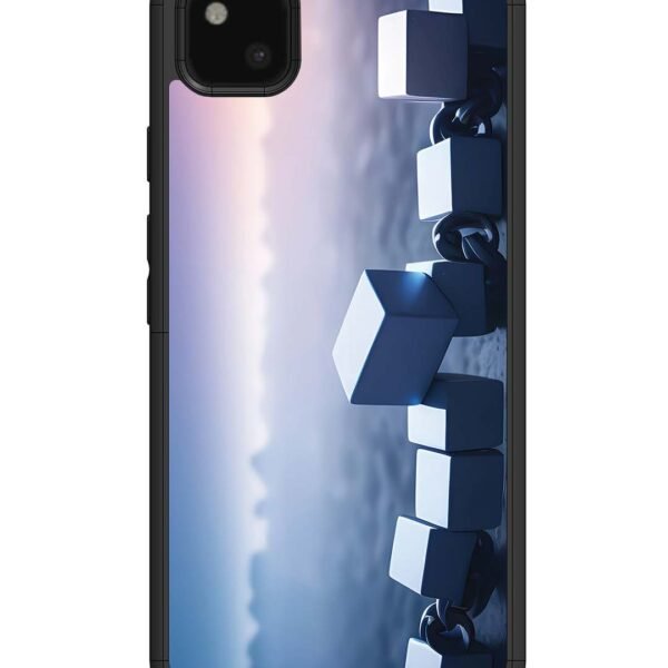 Google Pixel 4 Xl | 2D Metal Case | Minimalist Blockchain Cube Chain | LC062