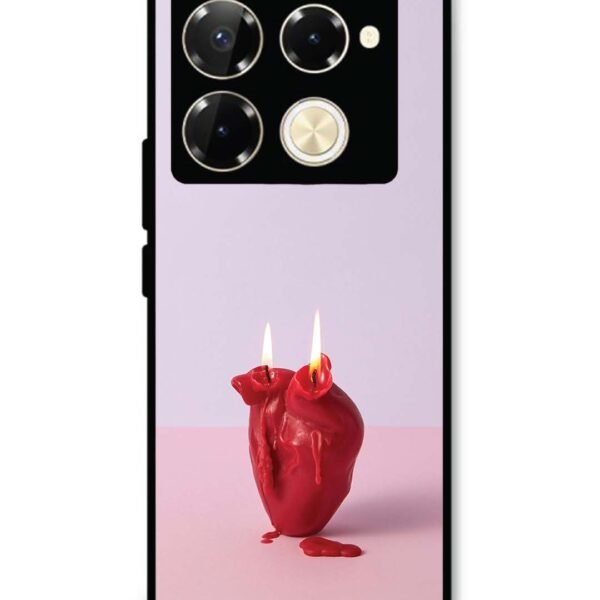 Infinix Note 40 Pro 5G | 2D Metal Case | A Lighted Heart Candle | LC295