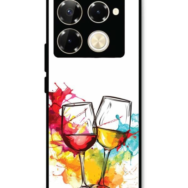 Infinix Note 40 Pro 5G | 2D Metal Case | Colorful Wine Glasses | LC295