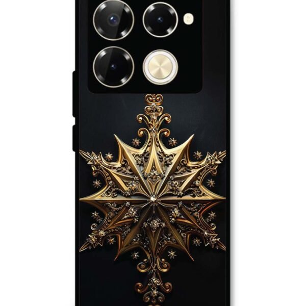 Infinix Note 40 Pro 5G | 2D Metal Case | Ornate Golden Star | LC295