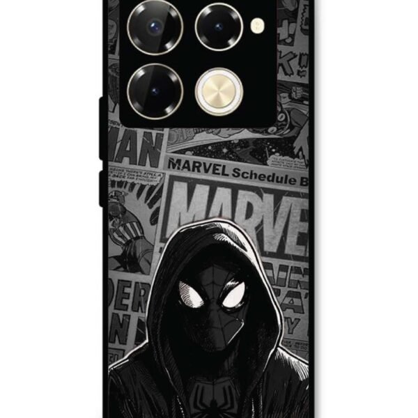 Infinix Note 40 Pro 5G | 2D Metal Case | Black Spidey | LC295