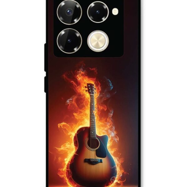 Infinix Note 40 Pro 5G | 2D Metal Case | Fire Acoustic Guitar Stage Passion | LC295