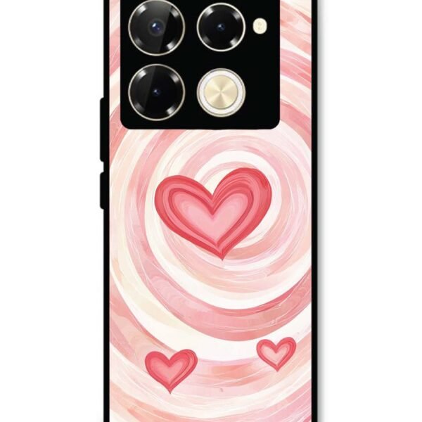 Infinix Note 40 Pro 5G | 2D Metal Case | Heart Design | LC295
