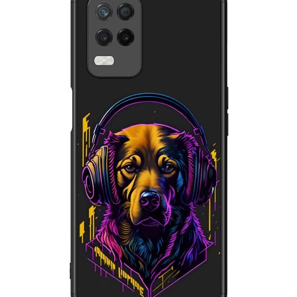 Realme 8 5G | 2D Metal Case | Music Lover Dog | LC108
