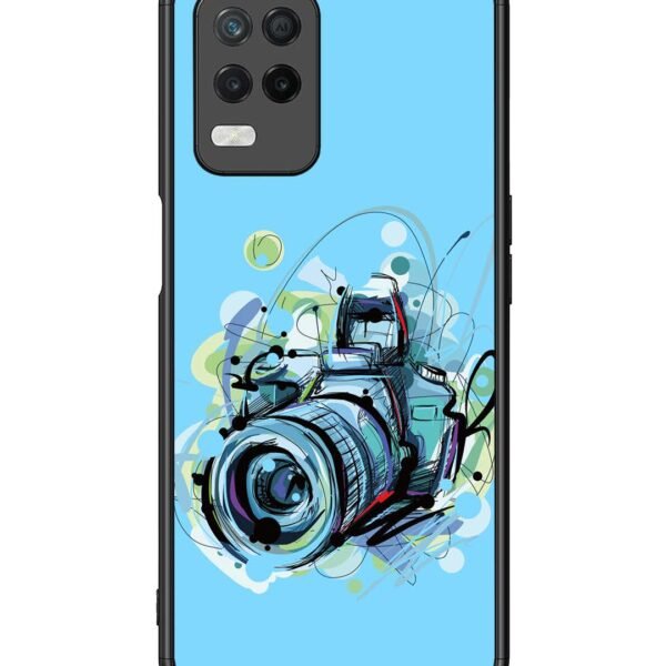 Realme 8 5G | 2D Metal Case | Camera Blue Background | LC108