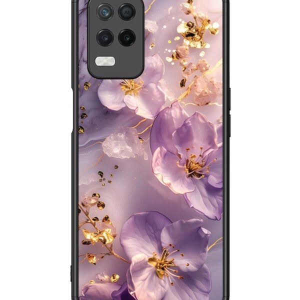 Realme 8 5G | 2D Metal Case | Orchid With Golden Safron | LC108