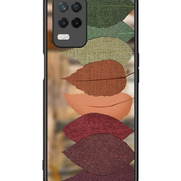 Realme 8 5G | 2D Metal Case | Fabric Leafs | LC108