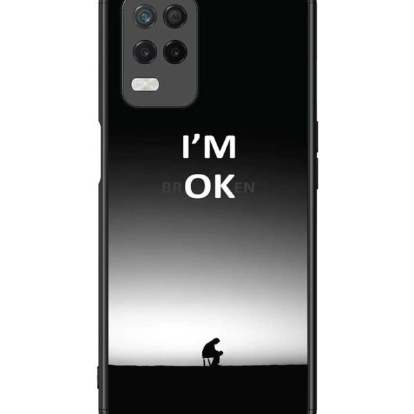Realme 8 5G | 2D Metal Case | I'M Broken A Man On Chair Alone | LC108