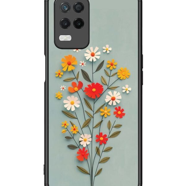 Realme 8 5G | 2D Metal Case | Paper Flowers | LC108