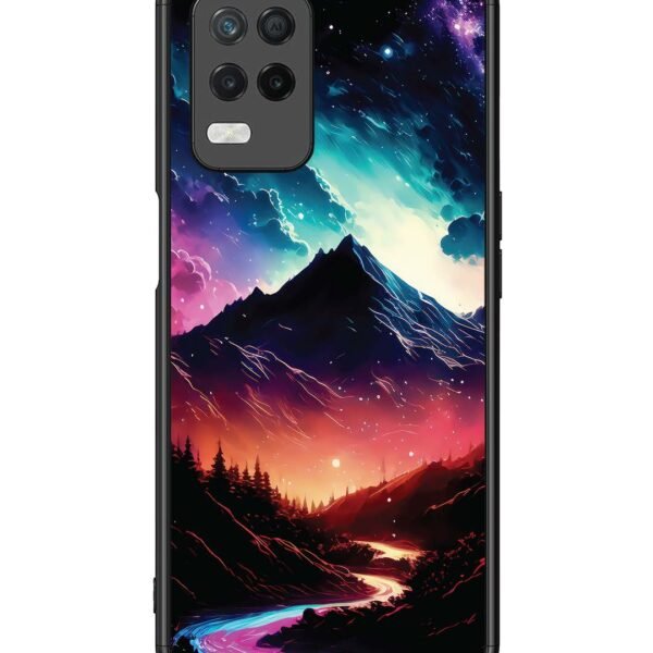 Realme 8 5G | 2D Metal Case | Mountain-Valley-Colorful-Cloud-At-Night | LC108