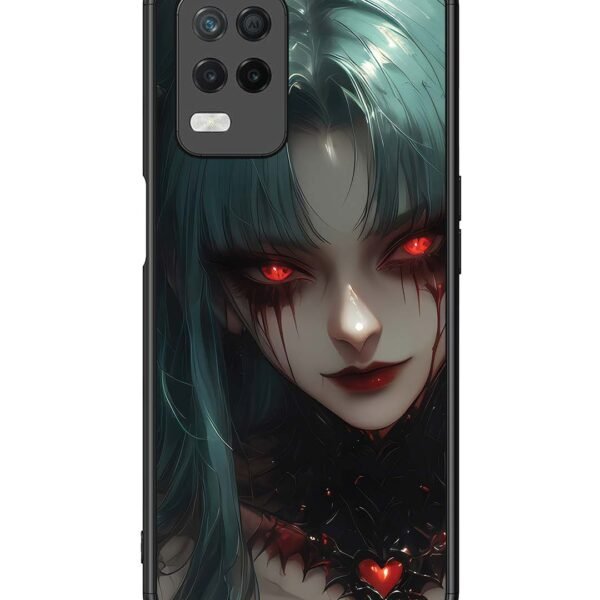 Realme 8 5G | 2D Metal Case | Succubus-Demon-Anime-Girl-Red-Eyes | LC108