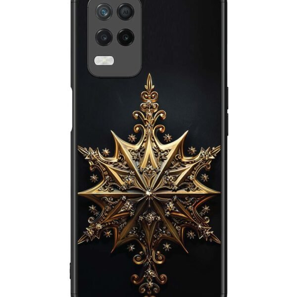 Realme 8 5G | 2D Metal Case | Ornate Golden Star | LC108