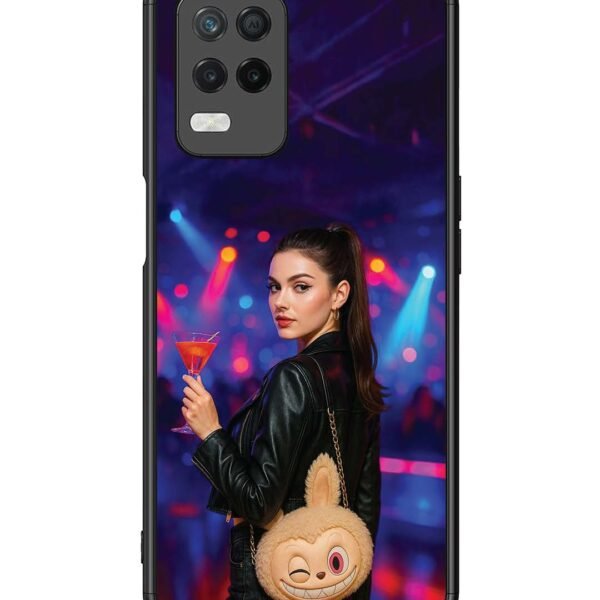 Realme 8 5G | 2D Metal Case | Girl With Labubu Purs | LC108