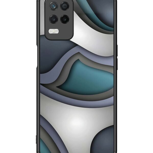 Realme 8 5G | 2D Metal Case | Slate Blue Gradient Wave | LC108