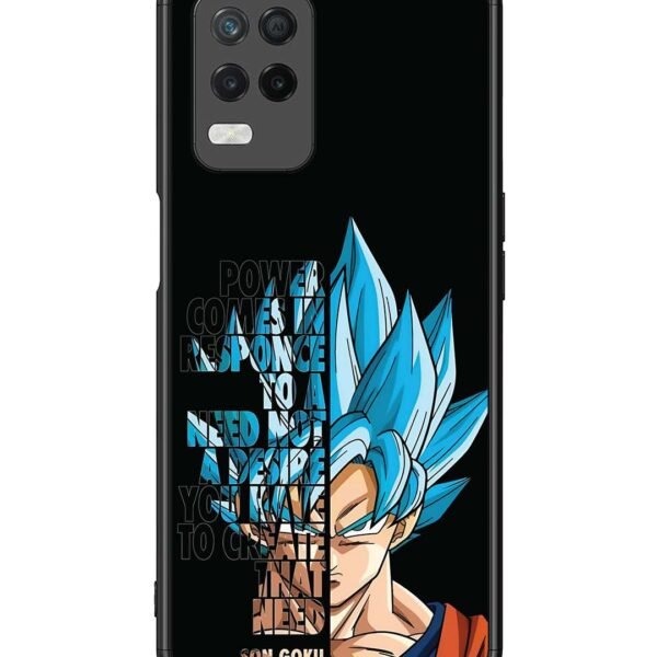 Realme 8 5G | 2D Metal Case | Son Of Goku Blue Motivational Art | LC108